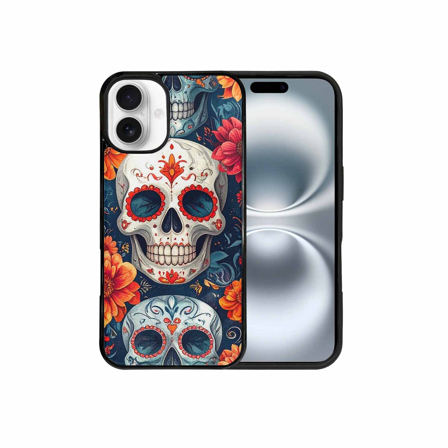iPhone 16 Plus Case — Marble Skull Custom, Customized Protective Case