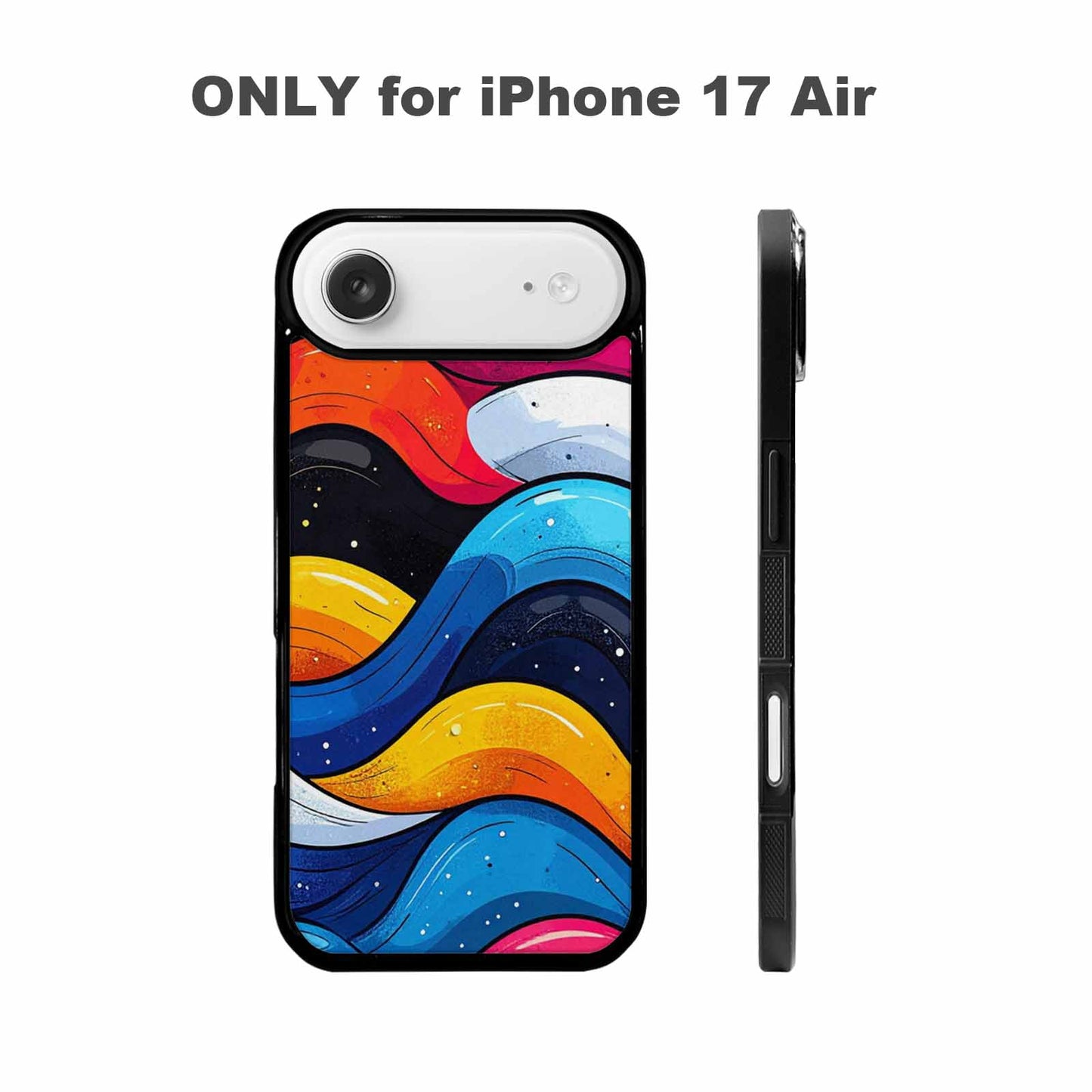 iPhone 17 Air Case — Glossy Winter Wave Seamless Cartoon Cute, Custom Designed Case Cover