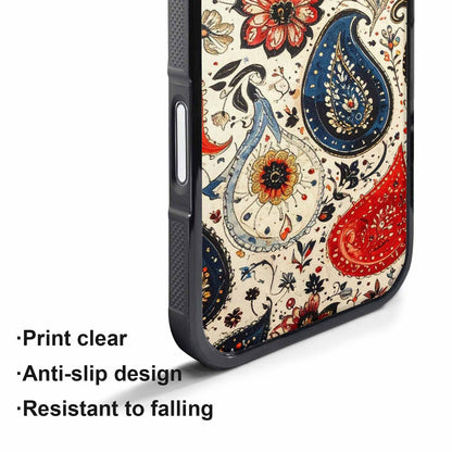 iPhone 17 Pro Case — Small Paisley Bandana Pattern Randomly Original, Custom Art Phone Cover