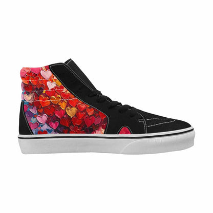 MEN'S Heart Burst High Top Canvas Wallpaper Art Custom Sneakers