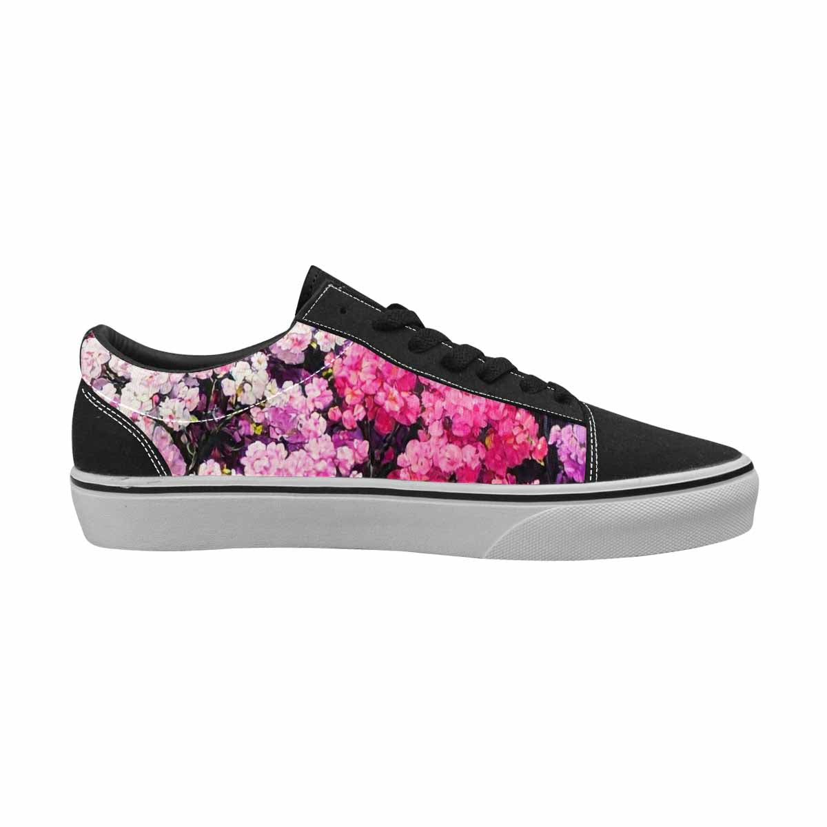 WOMEN'S Cherry Blossom Branch Cherry Lace-Up Canvas Vivid Custom Sneakers
