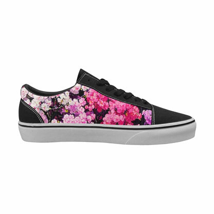 WOMEN'S Cherry Blossom Branch Cherry Lace-Up Canvas Vivid Custom Sneakers