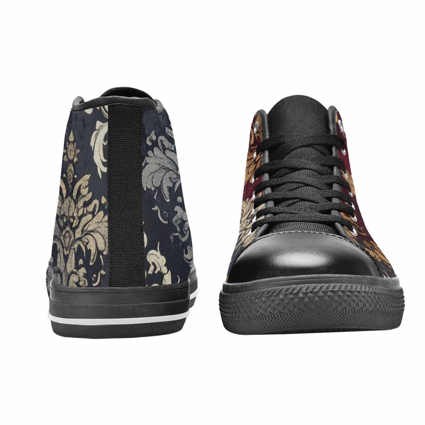MEN'S Damask Ornamental Wallpaper High Top Canvas Dreamcore Custom Shoes