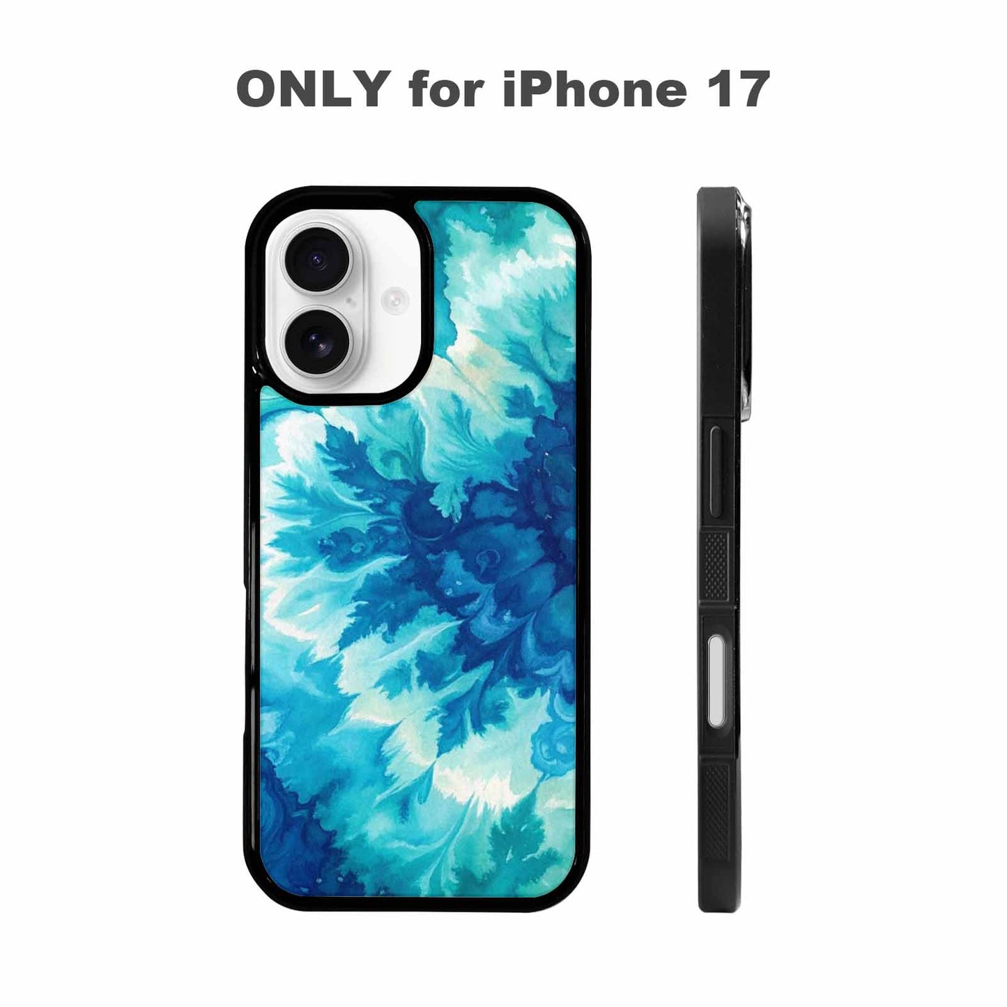 iPhone 17 Case — Tie Dye Ocean Blues Tie Dye, Original Design Phone Case