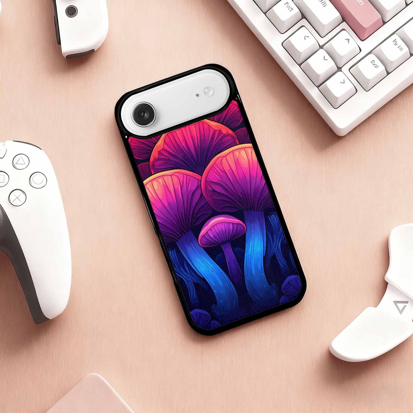 iPhone 17 Air Case — Psychedelic Mushroom Cartoon Pattern Cartoon Cute, Custom Print Case Cover