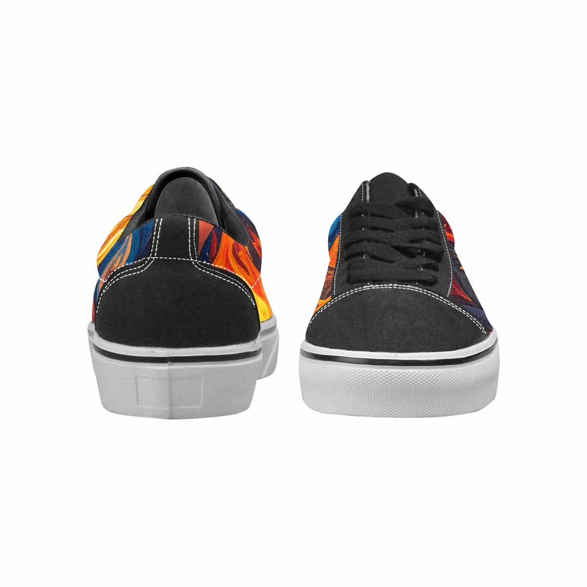 WOMEN'S Fire Flame Canvas Lace-Up Cottagecore Sneakers