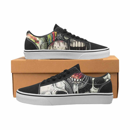 WOMEN'S Rainbow From Skull S Lace-Up Canvas Melting Art Custom Sneakers