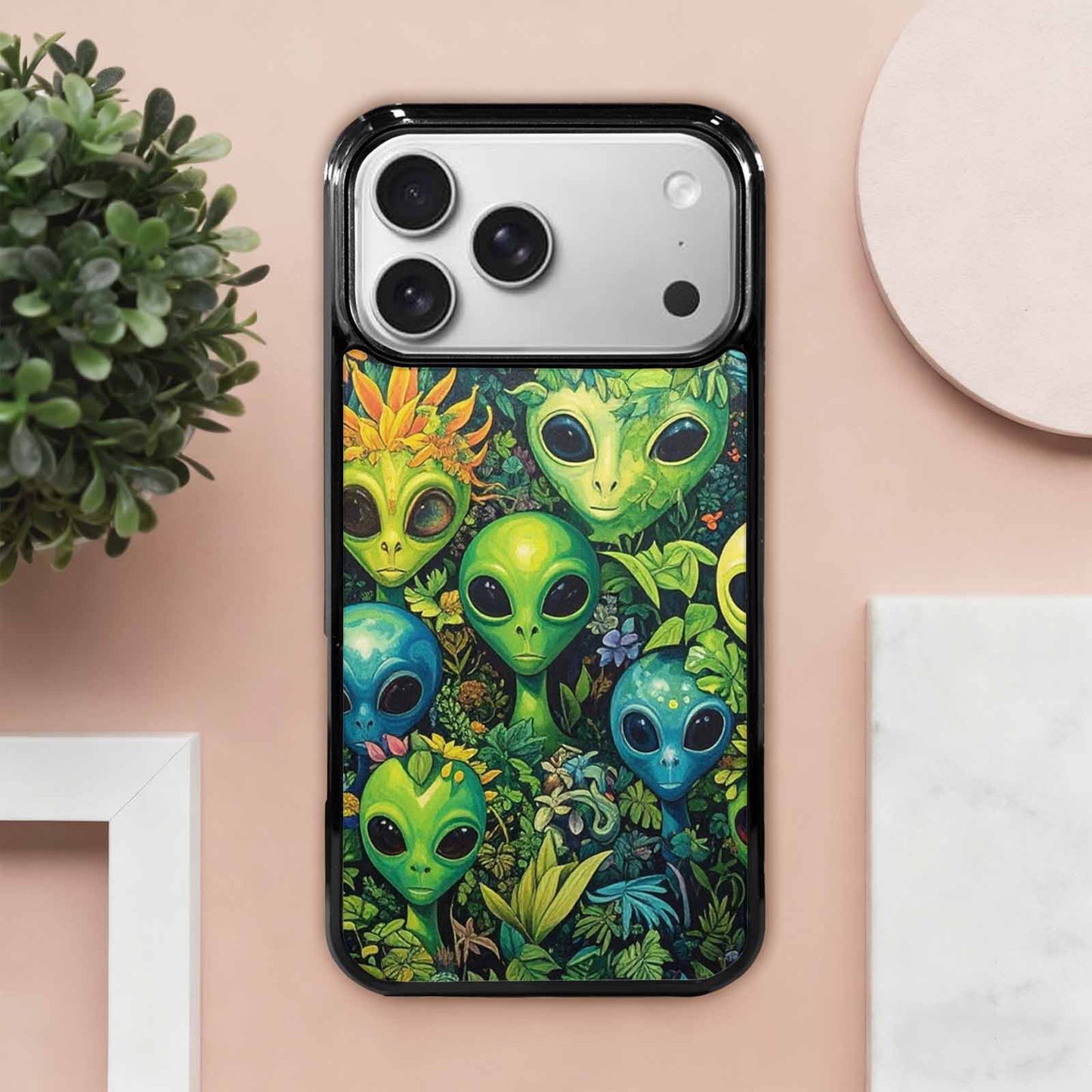 iPhone 17 Pro Max Case — Aliens Pattern Hundreds Of Alien Scifi, Custom Designed Case Cover
