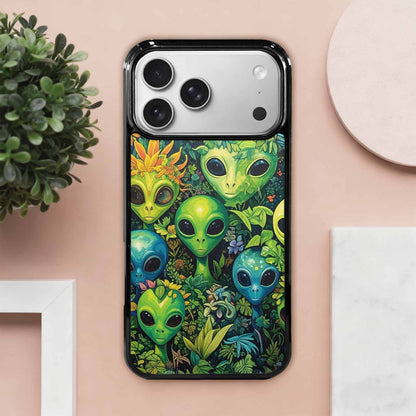 iPhone 17 Pro Max Case — Aliens Pattern Hundreds Of Alien Scifi, Custom Designed Case Cover