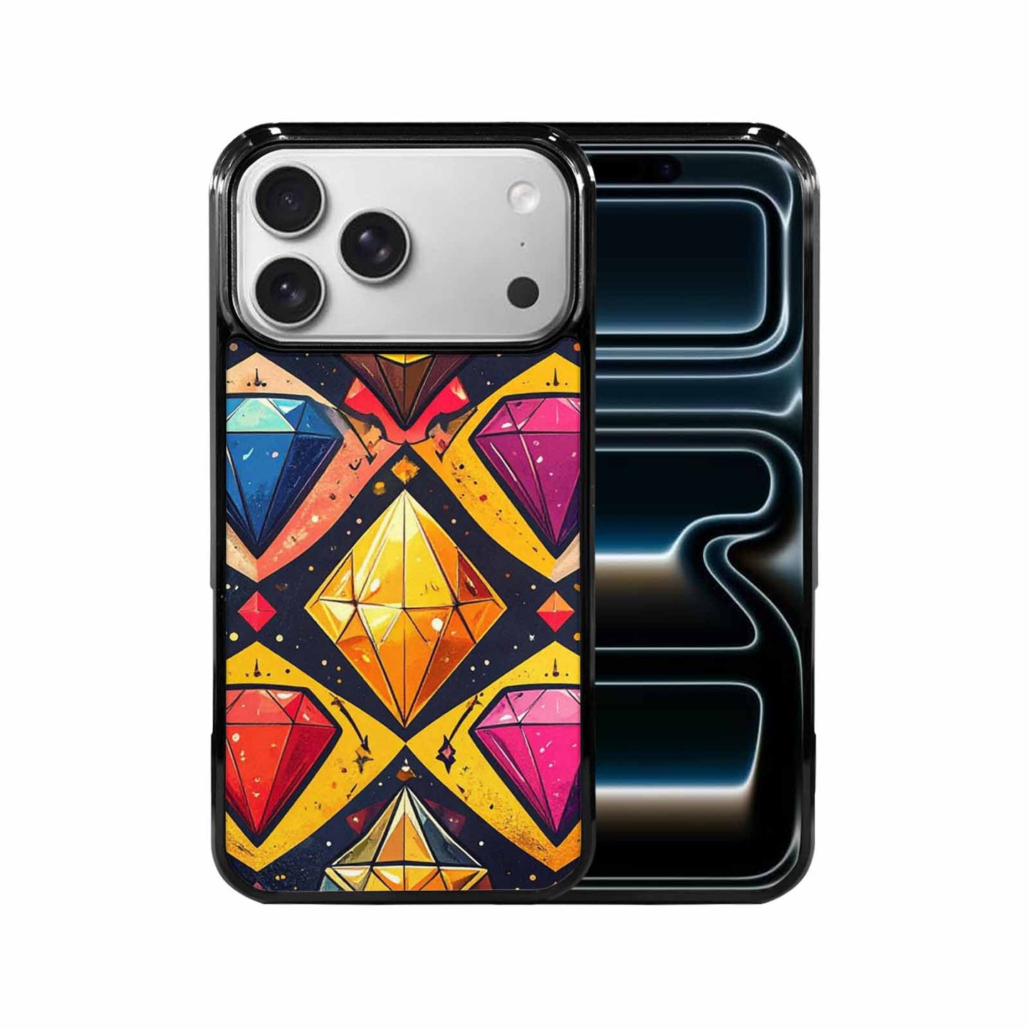 iPhone 17 Pro Max Case — Vintage Summer Diamond Retro Vintage, Custom Print Case Cover