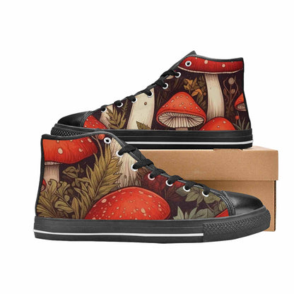MEN'S Mushroom High Top Canvas Cottagecore Shoes