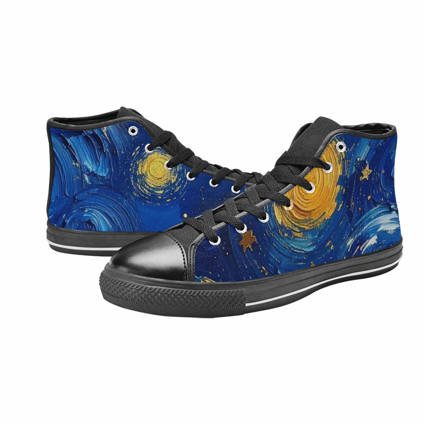MEN'S Starry Night Galaxy High Top Canvas Neon Fantasy Sneakers