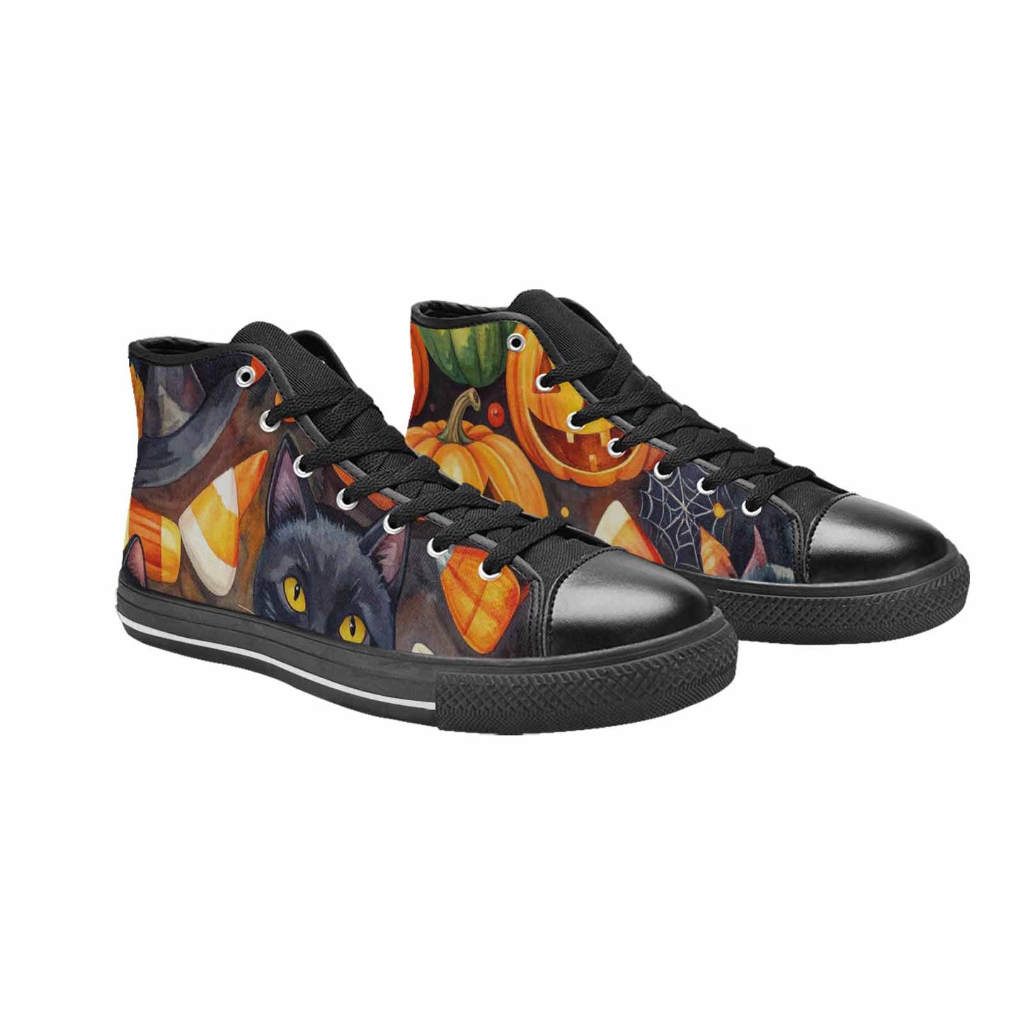 WOMEN'S Halloween High Top Canvas Cottagecore Custom Sneakers