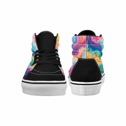 MEN'S Tie Dye Swirls Tie High Top Canvas Y2K Custom Shoes