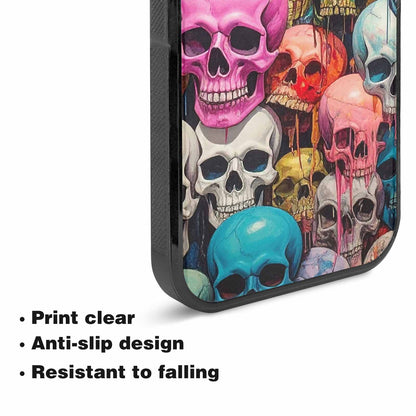 iPhone 15 Plus Case — Skulls Marbleskulls Pattern, Custom Phone Case