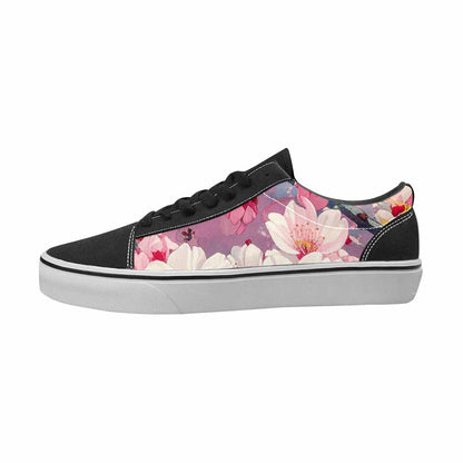 MEN'S Cherry Blossom Canvas Bold Print Wallpaper Art Custom Print Sneakers