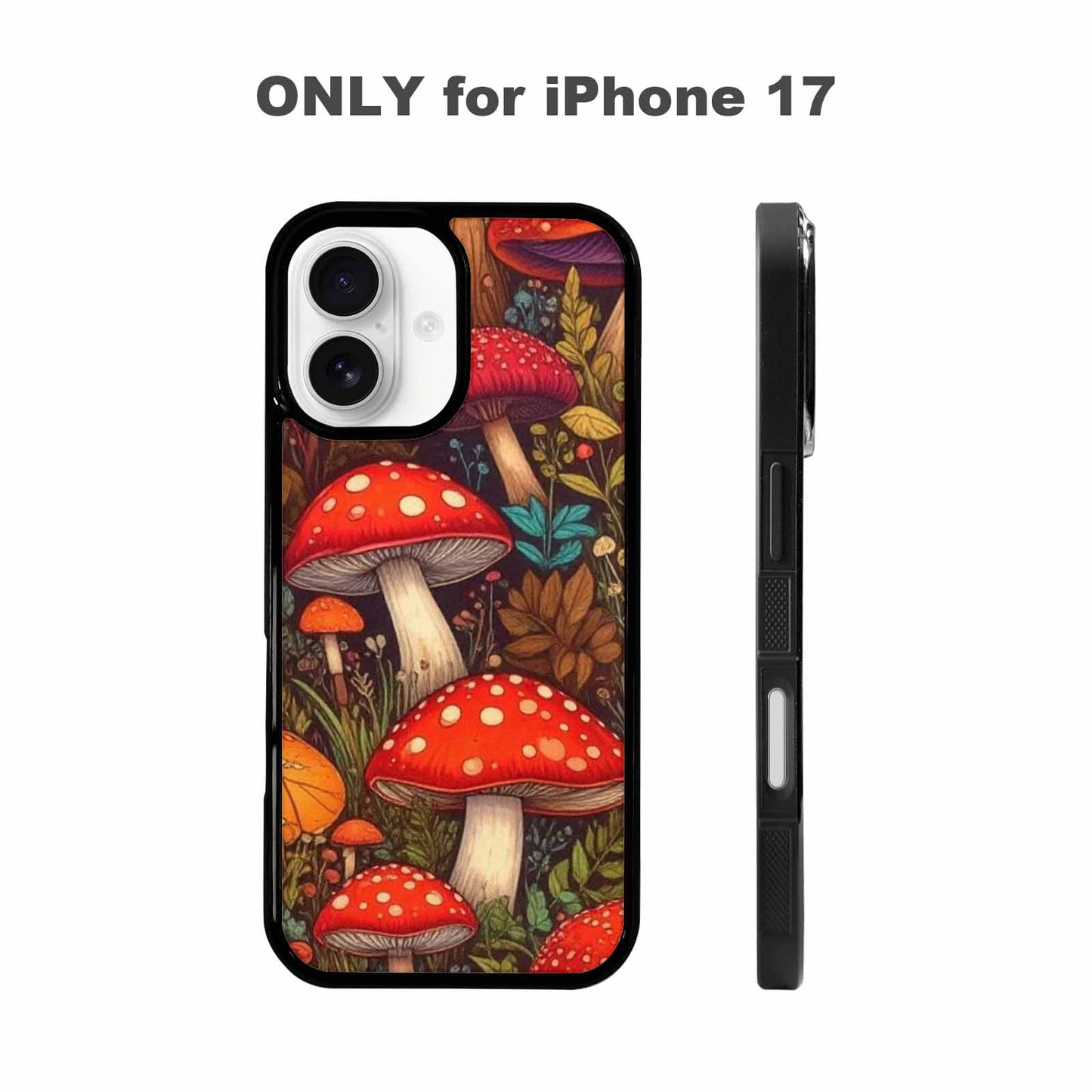 iPhone 17 Case — Small Mushroom Pattern, Randomly Original Art, Custom Designed Case Cover