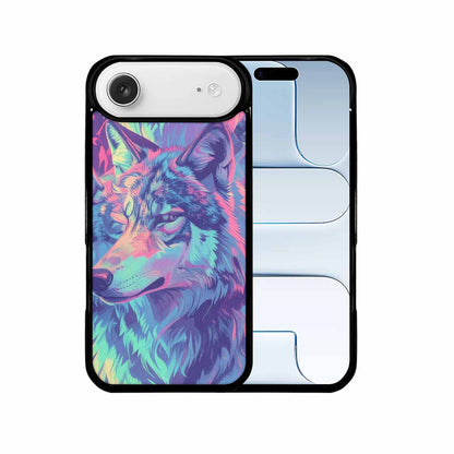 iPhone 17 Air Case — Neon Zebra Print Wolf Animal Print, Custom Phone Case