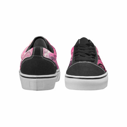 MEN'S Van Gogh Black & Pink Ink Canvas Boutique Kaleidoscope Custom Printed Shoes