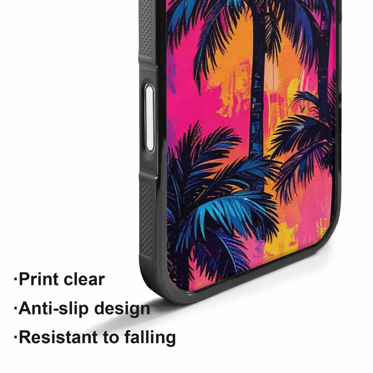 iPhone 17 Case — Chrome Bling Palm Original Art, Custom Made Phone Cover