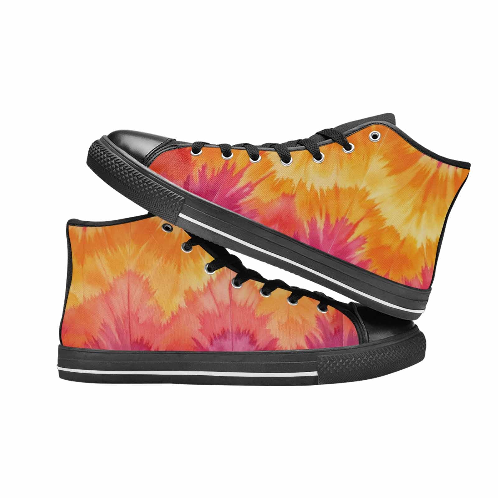 WOMEN'S Tie Dye - High Top Canvas Surreal Custom Sneakers