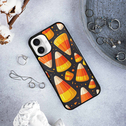 iPhone 16 Plus Case — Halloween Candy Corn, Custom Art Phone Cover