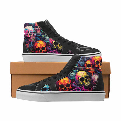 WOMEN'S Camo High Top Canvas Artist-designed Melting Art Custom Art Shoes