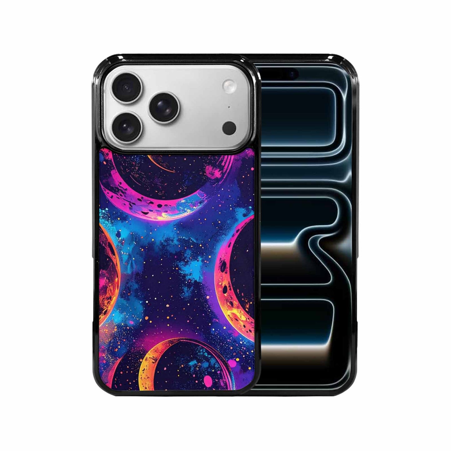 iPhone 17 Pro Max Case — Neon Winter Moon Cartoon Cute, Original Design Phone Case