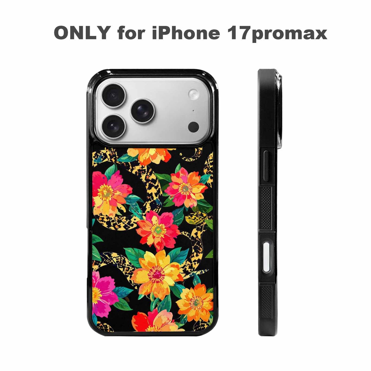 iPhone 17 Pro Max Case — Snakes Print Floral Seamless Floral, Custom Print Case Cover