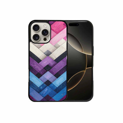 iPhone 16 Pro Max Case — Genderfluid Flag Color Theme Small Rainbow, Custom Made Phone Cover