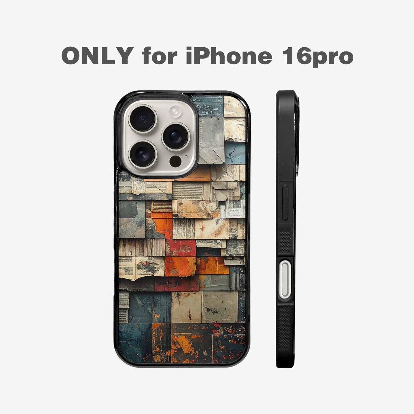 iPhone 16 Pro Case — Distressed Grunge Texture Pattern Hundreds Of, Personalized Phone Case