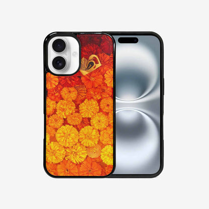 iPhone 16 Case — Marigold Day Of The Dead Marigold, Customized Protective Case