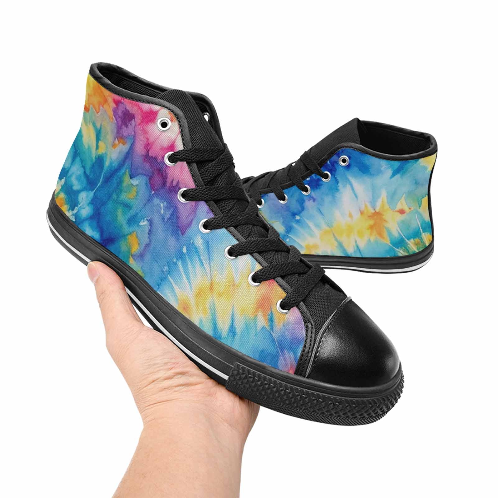 MEN'S Tie Dye Swirl High Top Canvas Surreal Shoes