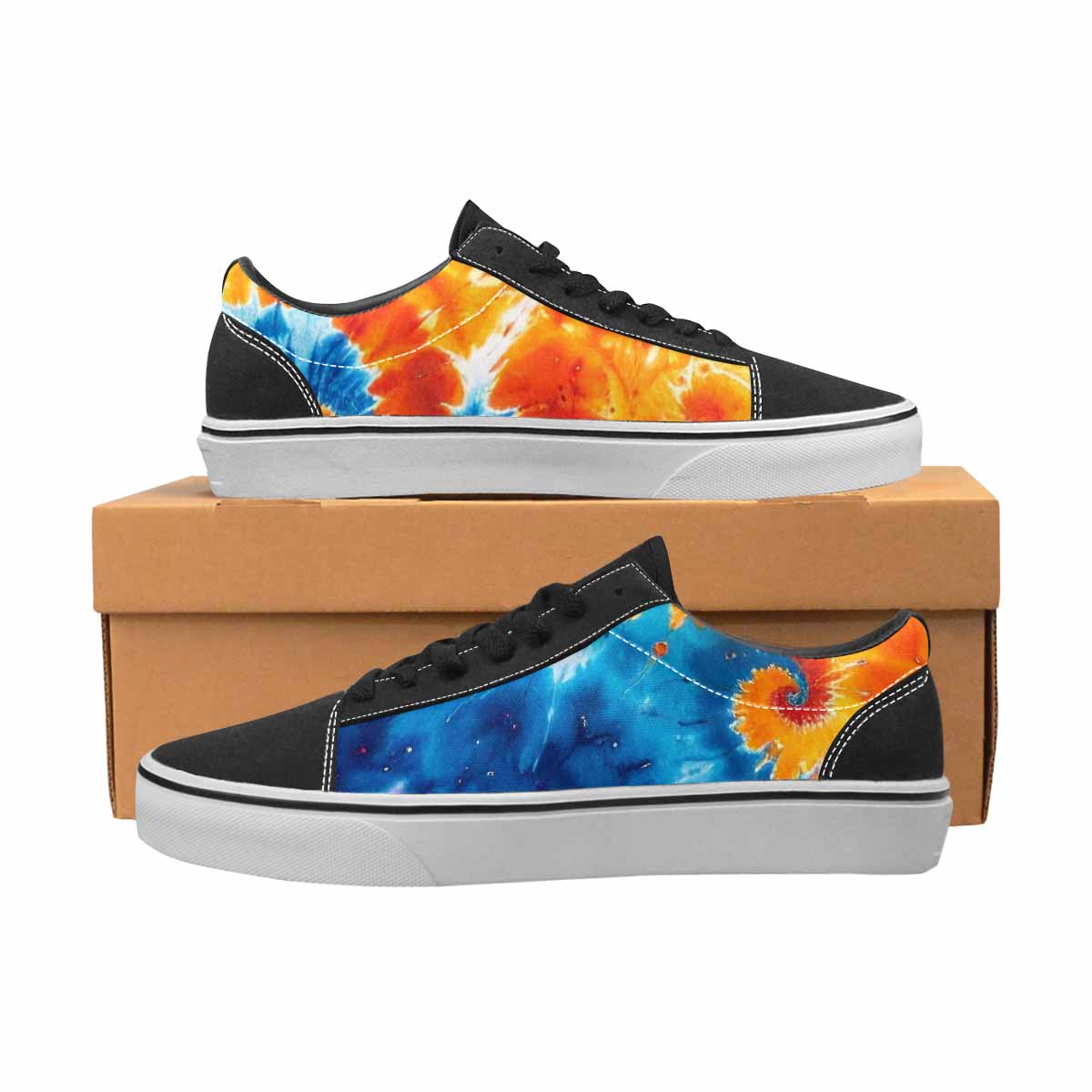 MEN'S Tie Dye Mixed Style Canvas Lace-Up Surreal Sneakers
