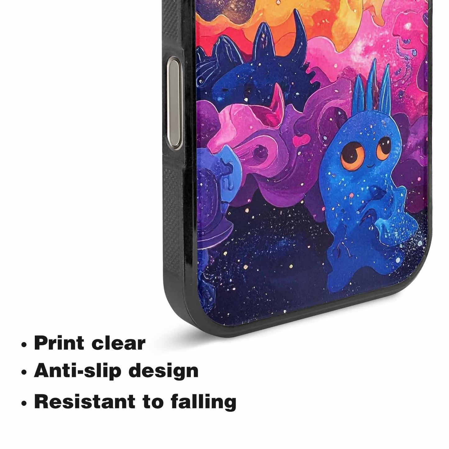 iPhone 16 Pro Max Case — Cosmic Creature And Object Mashup Pattern, Personalized Phone Case