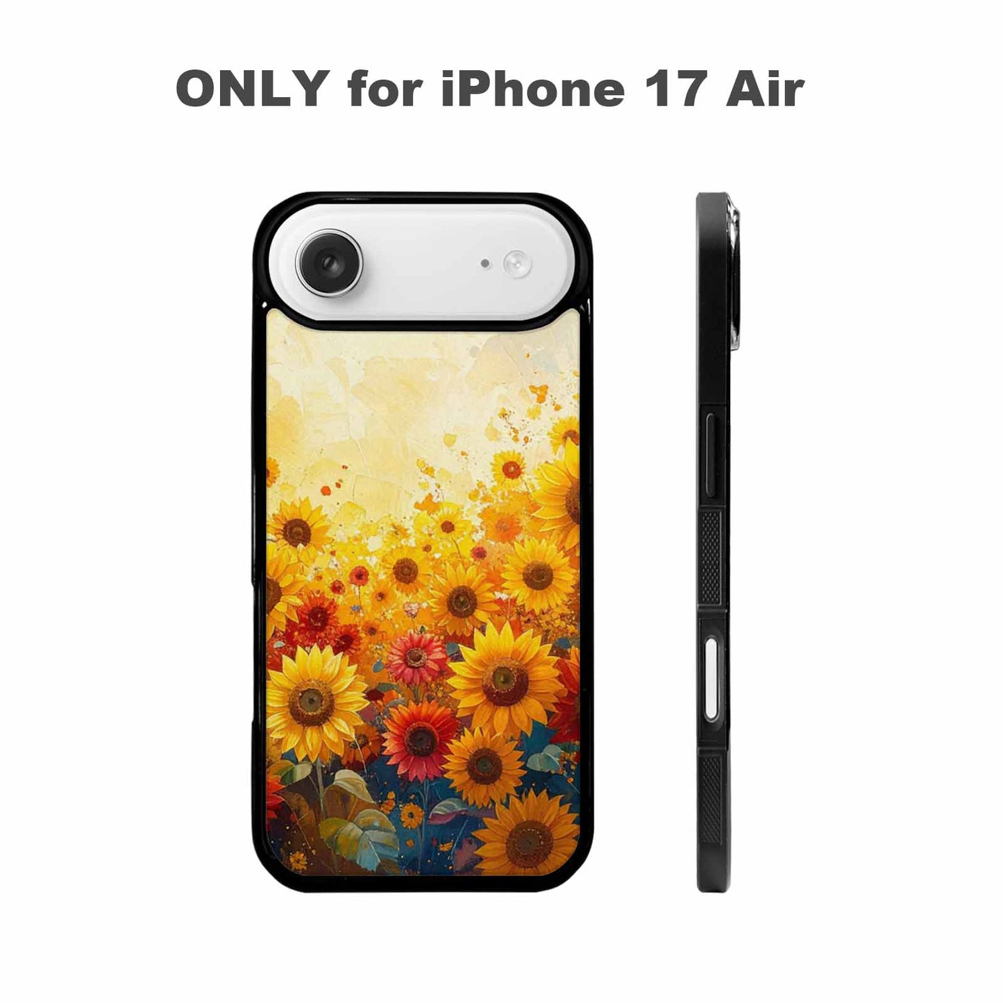 iPhone 17 Air Case — Full Color Vibrant Sunflower Burst Floral, Customized Protective Case