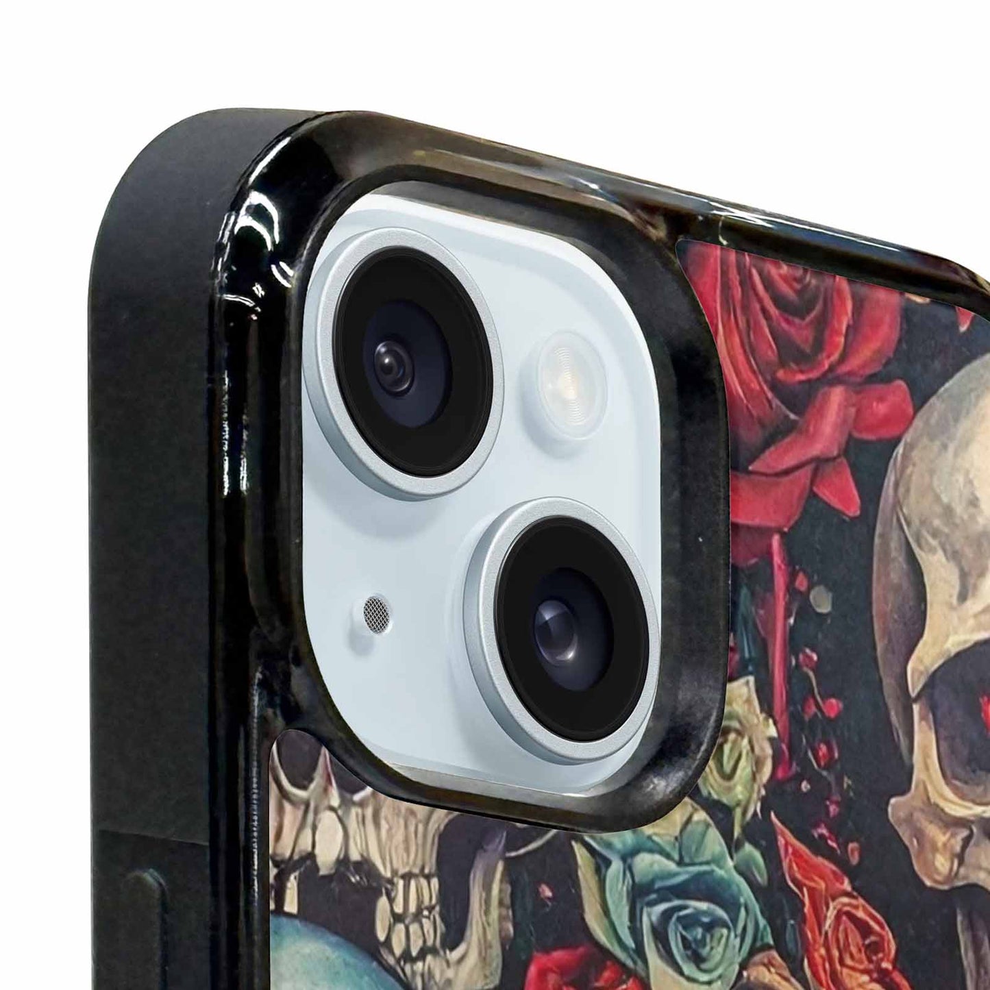iPhone 15 Plus Case — Skulls And Rosesmelting Skulls A, Unique Phone Case Design