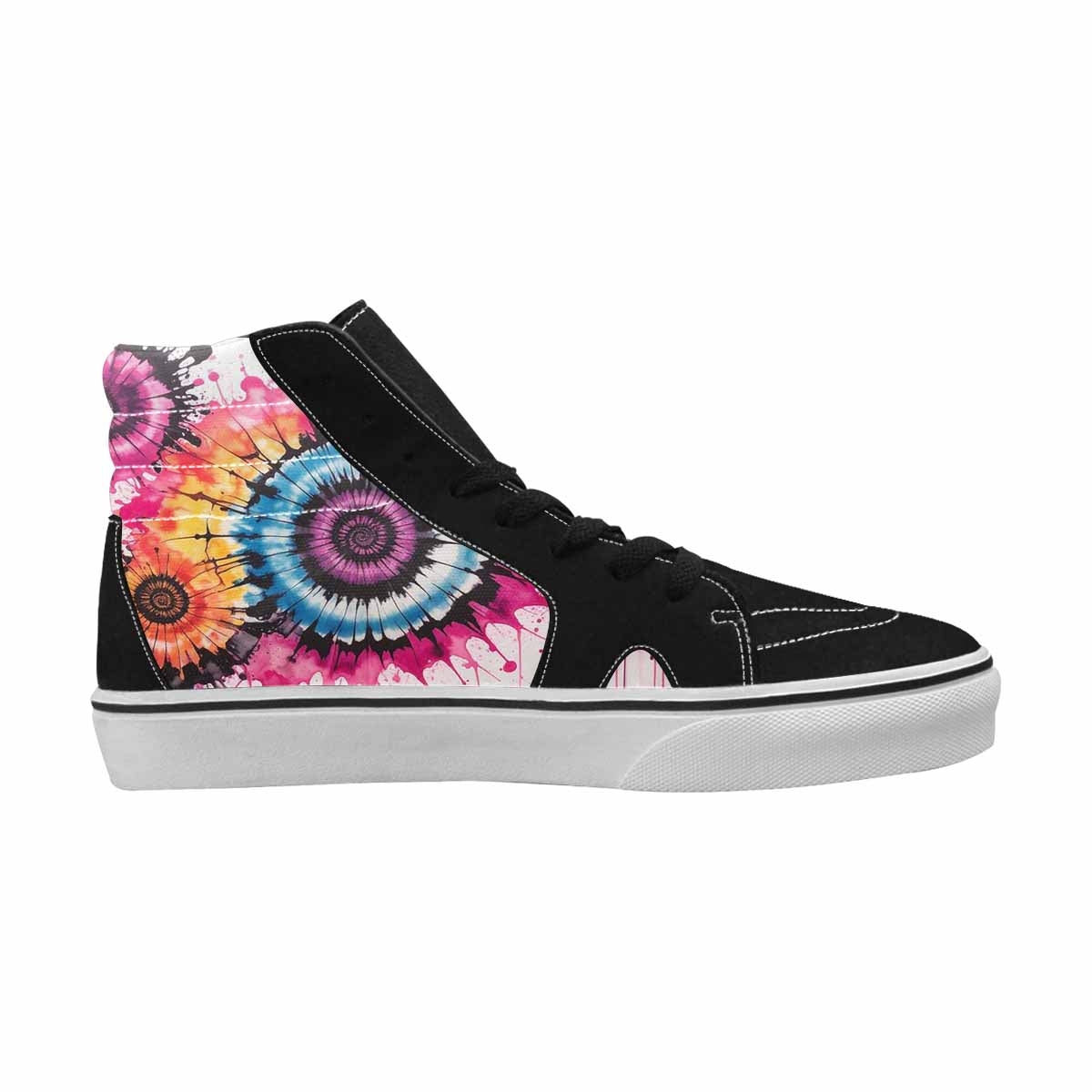 MEN'S Tie High Top Canvas Vibrant Chaos Sneakers
