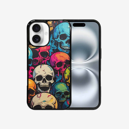 iPhone 16 Case — 1000s Of Skulls Digital Camo Drip, Unique Phone Case Design