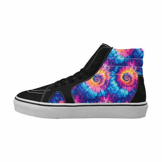 MEN'S Tie Dye Swirl High Top Canvas Surreal Custom Sneakers