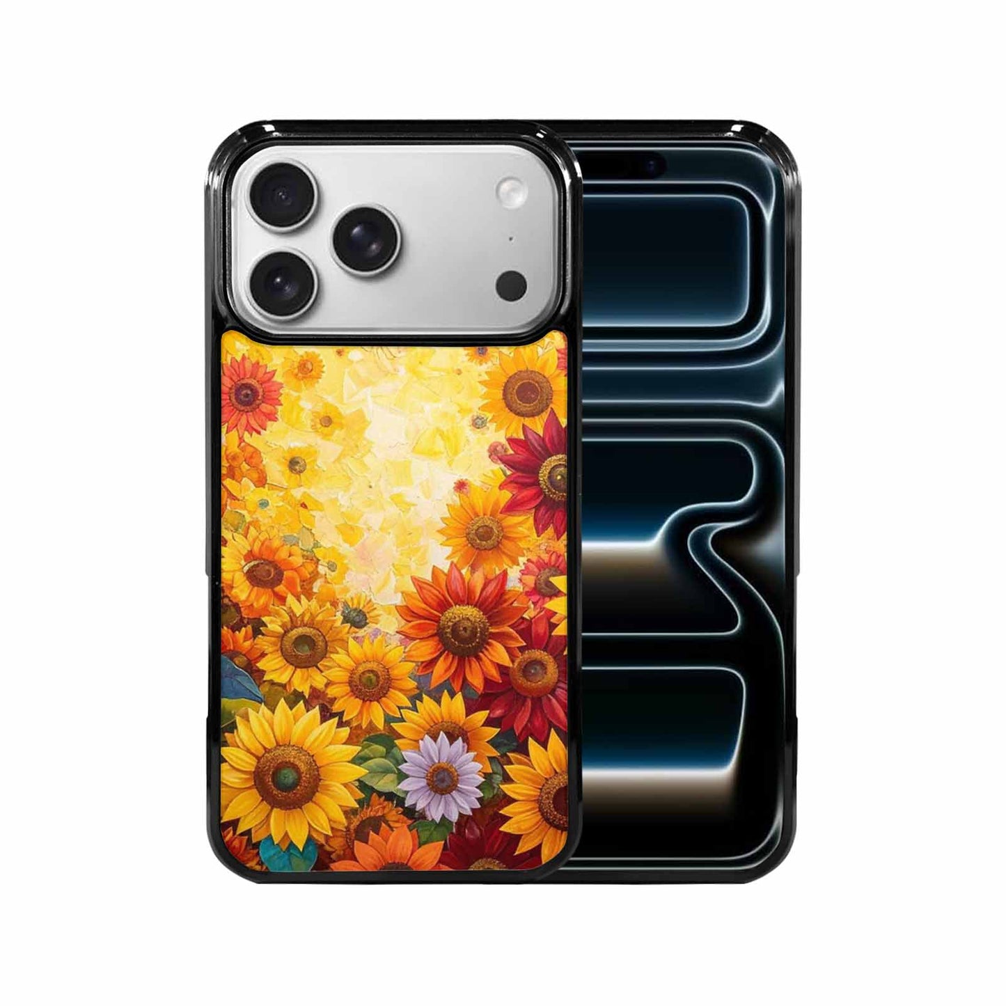 iPhone 17 Pro Max Case — Full Color Vibrant Sunflower Floral, Custom Printed Phone Case