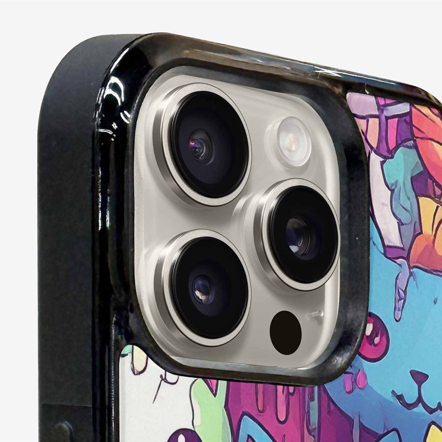 iPhone 15 Pro Max Case — Pastel Gore Cat Character Pattern Hundreds, Customized Protective Case