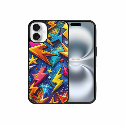 iPhone 16 Plus Case — Lightning Bolt Storm Pattern Hundreds Of, Custom Designed Case Cover