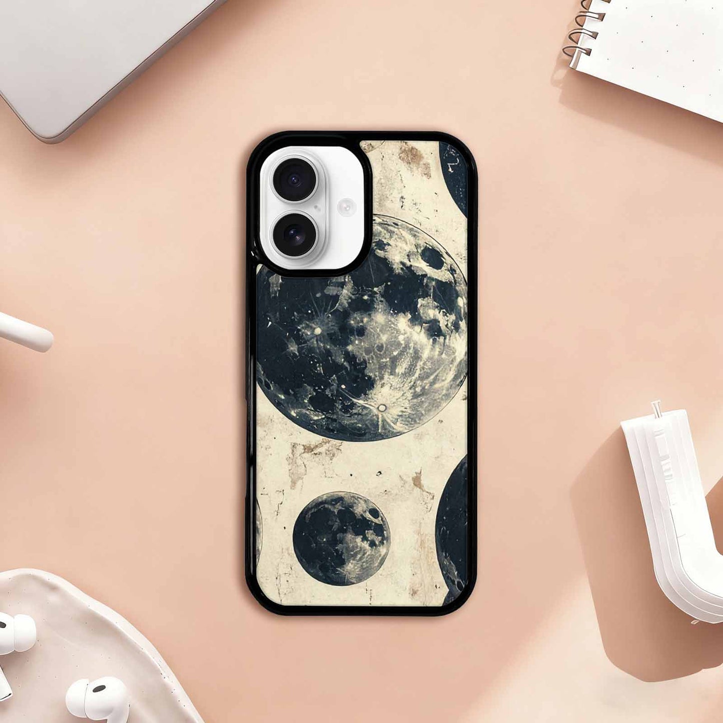 iPhone 17 Case — Bold Gothic Moon Gothic Skulls, Unique Phone Case Design