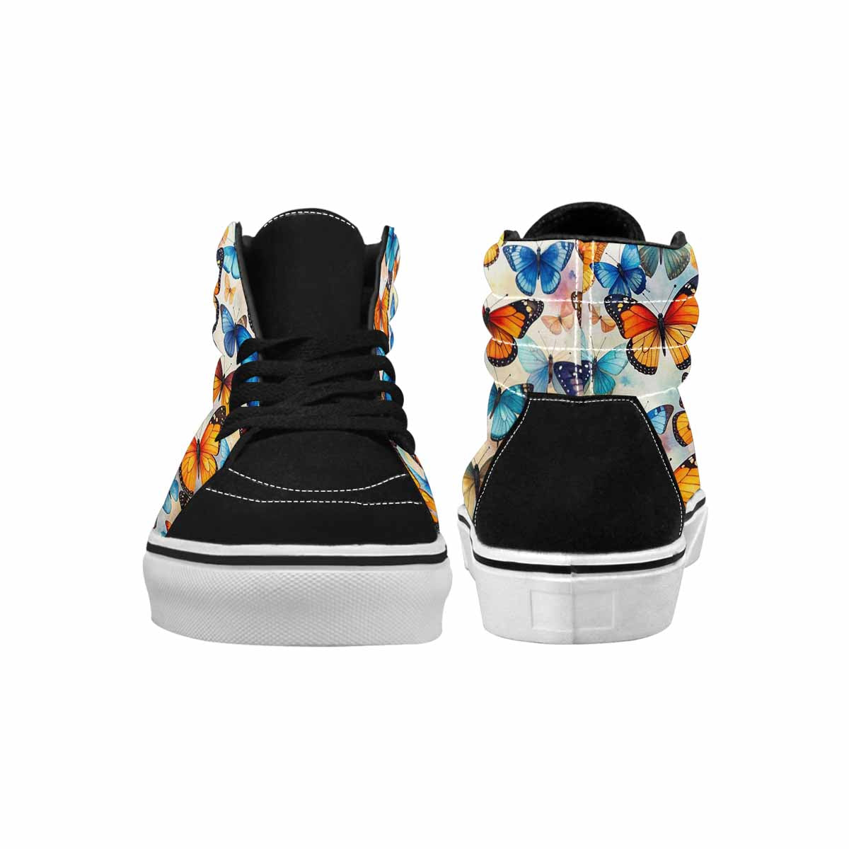 MEN'S Butterfly Wing High Top Canvas Wallpaper Art Sneakers