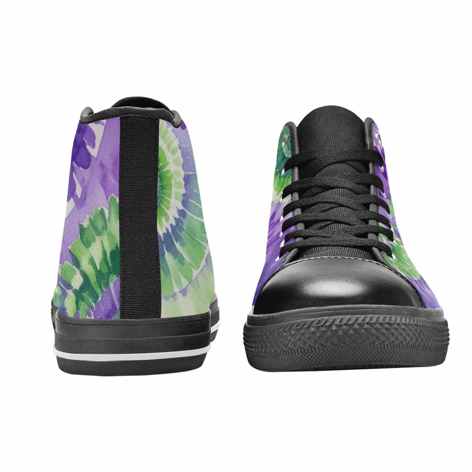 WOMEN'S Tie Dye - High Top Canvas Wallpaper Art Custom Shoes