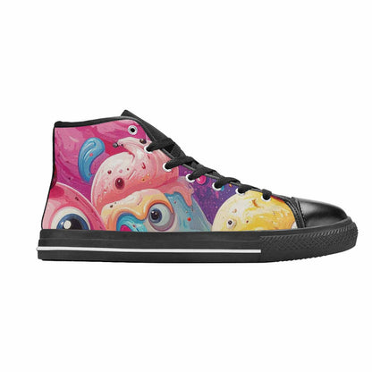 MEN'S Melting Icecream Monster Cherry High Top Canvas Dreamcore Sneakers