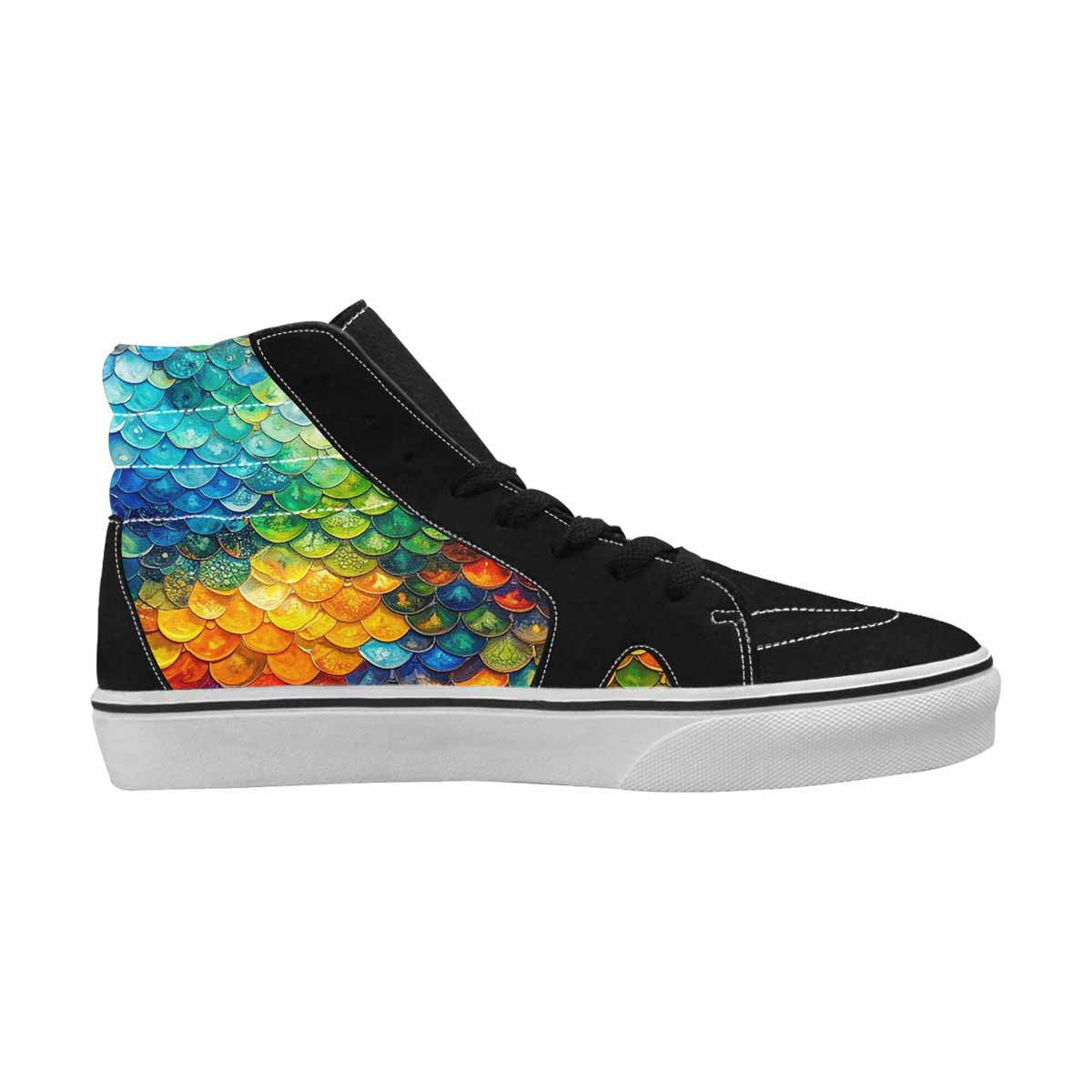 MEN'S Reptile Full Color High Top Canvas Boutique Dark Academia Custom Shoes