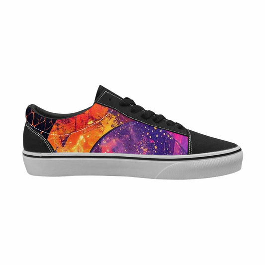 WOMEN'S Galaxy Snake Print Canvas Lace-Up Neon Fantasy Shoes