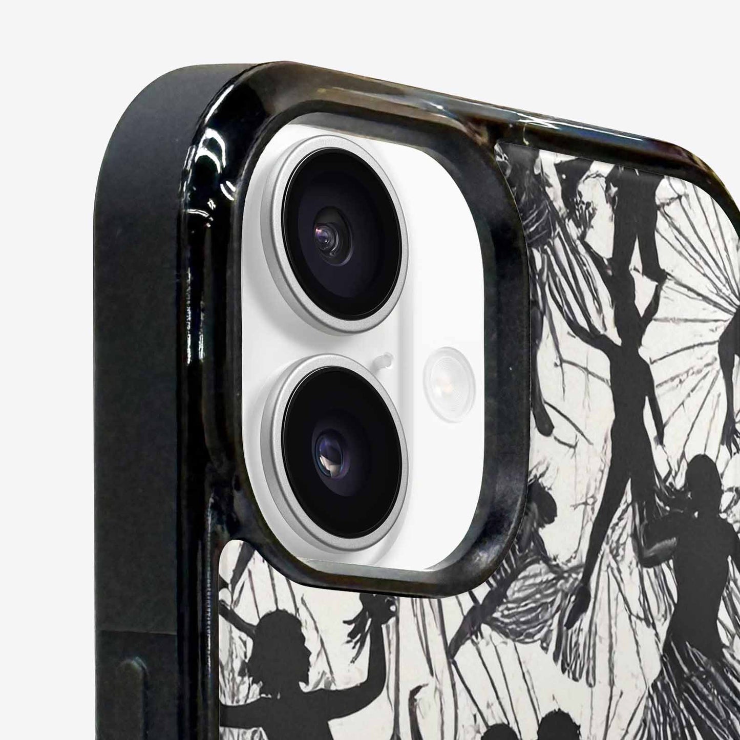 iPhone 16 Case — Bold Dancing Figure Line Art Pattern, Original Design Phone Case